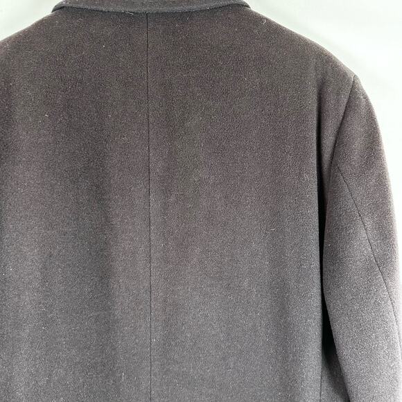 Vintage Wool Cashmere Blend Long Brown Trench Coat Mens Size 48 Reg - Picture 10 of 15